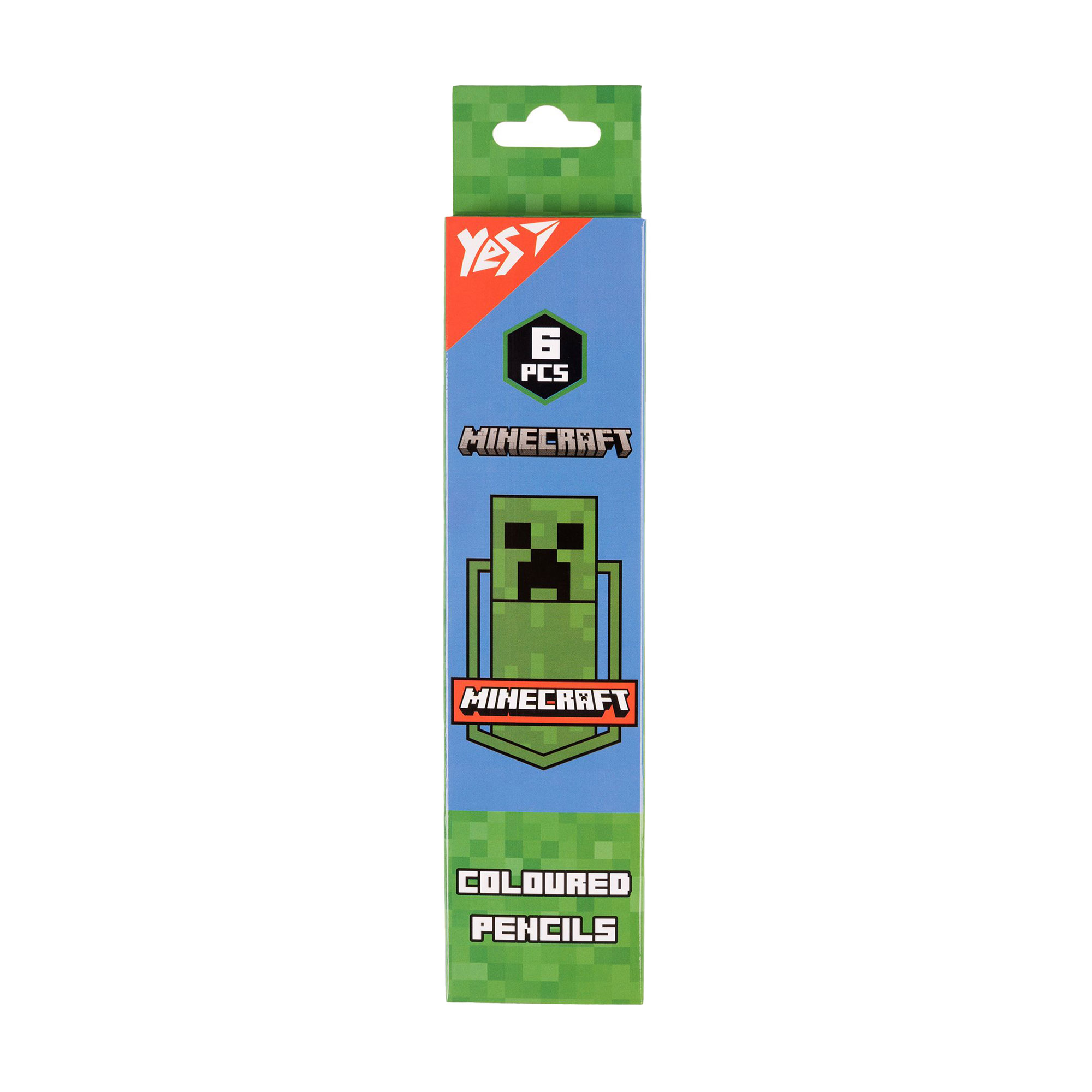 Набір кольорових олівців YES Minecraft Creeper, 6 кольорів (290724)
